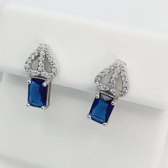 "925 Sterling Silver Cubic Zirconia Earrings, U19254817 - Picture 6 of 11